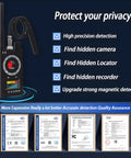 All In One Spy Detector Kit With 10 Level Sensitivity And 5 Detection Modes For Hidden Cameras, Listening Devices, GPS And RF Signals, Electronic Sweeper For privacy checks