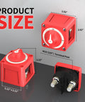Tough As Nails Built To Last Heavy Duty Waterproof Boat Battery Disconnect Switch 12V 48V Power Kill Switch with size details