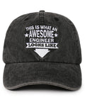 Adjustable Vintage Washed Cotton Embroidered Cap For Engineers And Mechanics The Ultimate Gift For Mechanical Engineers Men And Women