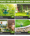 Automatic 360 Rotating Lawn Sprinkler For Large Yard Coverage With Dual Spray Modes And Water Saving Design No Fuss Setup