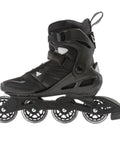 Zetrablade Inline Skates For Adults Unisex Black Silver Size 40 And A Half Easy Kickoff For Beginners Side View