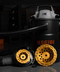 Top Tier Double Row Segmented Diamond Concrete Grinding Wheel For 4 1/2 Inch Angle Grinders 5/8-11 Arbor and KSEIBI vacuum.