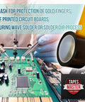 Three Eighths Inch By Thirty Six Yards Five Mil Kapton Tape for PCB masking during wave soldering.