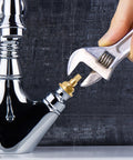 Installing Brass Quarter Turn Faucet Cartridge Replacement Kit Two Pieces Half Inch Thread Twenty Teeth Stem on faucet