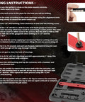 71400 Manifold Drill Template kit for GM/Chevy LS engines; red drill guide with accessories in a molded case