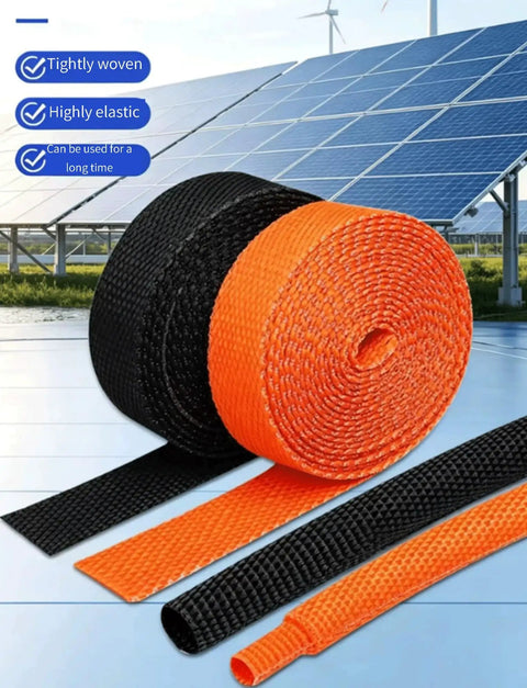 Pro Grade Braided Cable Sleeve For Ultimate Wire Management Heat Shrink Ready 300cm Flexible Polyester Protector
