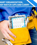 All In One 720 Piece Stainless Steel Machine Screw Set With Phillips Pan Head Nuts Bolts And Flat Washers in tool belt