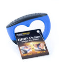 Premium Acoustic Guitar Bridge Pin Puller with rubber grip and tag, designed for one-handed use without metal contact.