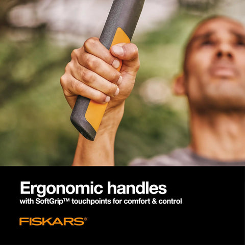 Close-up of ergonomic handle on 32 Inch Steel Blade Bypass Lopper for Tree Trimming Heavy Duty With PowerGear2 Technology