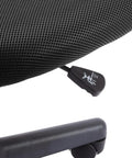 Close-up of height adjust lever on Comfy All Day Low Back Office Chair With Breathable Mesh Back And Height Adjustable Seat.