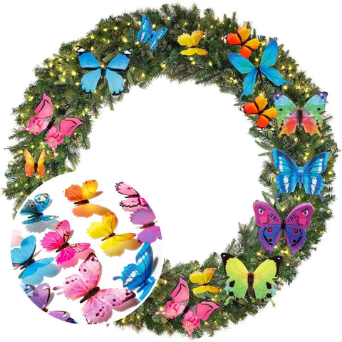 120 Pieces 3D Colorful Butterfly Wall Stickers Set, Removable Wall Decals For Party Decor, Office Or Bedroom, DIY Art Craft Decor