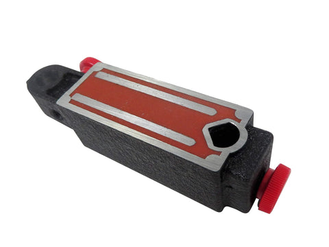 RSC Mighty Mag magnetic base for calipers/indicators; black body with red plate and red knob