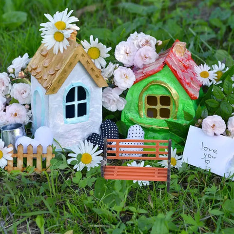Dope Two Piece Miniature Park Bench Set For Dollhouse And Fairy Gardens One To Twelve Scale Brown Benches With Realistic Detailing
