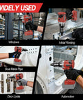 Badass Cordless Rivet Nut Gun For 18 Volt Batteries Tool Only in use on metal frames, windows, and automotive projects.