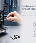 Hand using Oval Security Bit Magnetic Repair Tool In 316 Stainless Steel, 2.4 Inch with gaskets for espresso machine repair