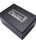 Black packaging box for Dope Value Pack Mixed Stone Wood And Acrylic Ear Plugs Set with visible Piercing J branding.