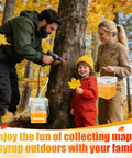 Ultimate Maple Syrup Tapping Kit Legit Game Changer For Backyard Collectors includes family tapping trees with drill and buckets.