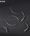 G23 Titanium Threadless Piercing Taper Kit For Ears 14G 16G 18G insertion pins on black background
