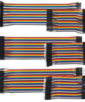 240 Pcs Breadboard Jumper Wires Kit With 4 Inch And 8 Inch Lengths Awesome For Quick DIY Arduino And Raspberry Pi Projects M To F M To M And F To F Connectors 0.1 Inch Pitch 2.54mm showing colorful wires.