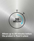 Urethane Adhesive DP620NS Black 48.5 mL Duo-Pak (1 Each), stopwatch showing 20-minute work life