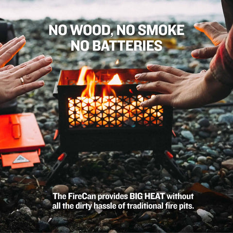 Portable Propane Fire Pit Kit With Hose And Adjustable Regulator In Rugged Ammo Can Design for Campsites, tailgates, and beaches