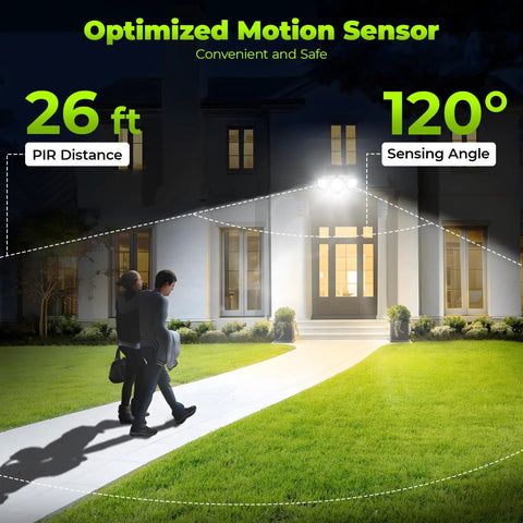Solar Motion Sensor Outdoor Lights With Two Seventy Degree Coverage Hella Bright Cob Led Chip Three Smart Lighting Modes No Wire Hassle Solid Two Pack For Backyard Security And After Dark Chills