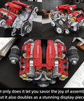 Realistic V8 Engine Building Kit For Adults Gearhead Friendly Build Your Own Model Engine With LED Lights And Spray Accessories