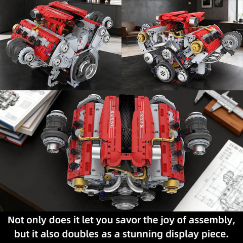Realistic V8 Engine Building Kit For Adults Gearhead Friendly Build Your Own Model Engine With LED Lights And Spray Accessories