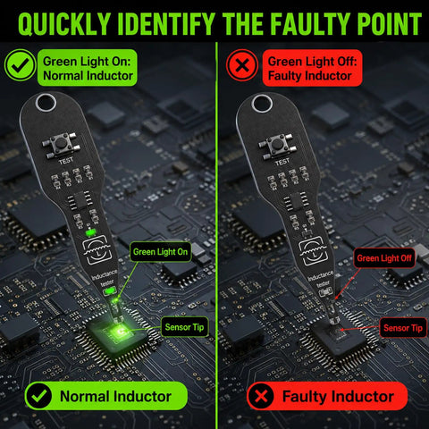 Two Pack Electronic Circuit Board Tester Inductance Detector For Quick Fault Detection With LED Indicators Precise Coil Testing Fault Isolation And Easy Troubleshooting For Techs And Hobbyists on circuit board