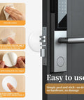 Installation of Silicone Door Stoppers And Wall Protectors Set With Self Adhesive Bumpers shown with step-by-step images
