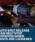 Straight Fire 18V Brushless Half Inch Mid Torque Impact Wrench Pumping Four Hundred Ten Foot Pounds Of Raw Breakaway Grunt in use.