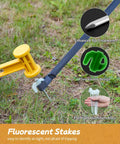 Fluorescent stakes and straps for Big Camping Tarp Canopy With Poles 14.8 By 9.8 Feet Waterproof Tent Shelter For 6 To 8 People