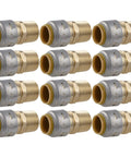 Push To Connect To 1/2 Inch MNPT Brass Plumbing Fitting Adapter Pack Of 12 1/2 Inch Push To Connect X 1/2 Inch MNPT Quick Install No Soldering Needed UR120