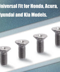 8 Piece Stainless Steel Retaining Screws For Front Rear Brake Disc Rotors, rust proof auto hardware in a line, universal fit for Honda Acura Kia Hyundai.