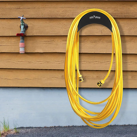 Space Saving Wall Mount Hose Holder Set Heavy Duty Metal Garden Water Hose Hanger That Holds Up To 125 Feet Anti Rust Outdoor Hose Reel