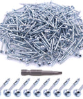 280 Piece Pocket Hole Screws Size 8 By 1.5 Inch Zinc Coated Square Drive Self Tapping Coarse Thread Wood Screws For Woodworking