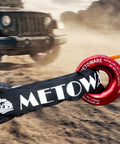 Snatch Block Ring Winch Pulley Kit With Two Piece One Half Inch Soft Shackle And Three Inch By Eight Foot Tree Saver Recovery Strap in use