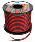 Silicone Hook Up Wire 20 Gauge Two Conductor Parallel Cable 200 Feet Total Black And Red High Temp Flexible Oxygen Free Stranded Tinned Copper
