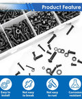 Top Shelf Metric Screw Assortment Kit With 2236 Heavy Duty Carbon Steel Fasteners Including M2 M3 M4 M5 M6 Bolts And Nuts in organized bins.