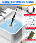 Heavy Duty 30 Inch Drain Snake 5 Pack With Rust Resistant Steel Core And Bendy Nylon Sleeve to yank hair clogs from sink.