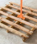 Heavy Duty Pallet Breaker With 48 Inch All Steel Handle Built Tough Fully Welded Pallet Buster on wooden pallet
