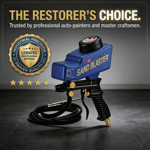 Portable Sand Blaster Gun Kit For Air Compressors With Gravity Feed And Siphon Modes Ideal For Rust Removal And Glass Etching