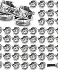 50 Pack Half Inch Clamp Type Cable Connectors For NM Cable, zinc alloy and steel, rust resistant, non metallic wire clamps, silver