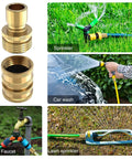 Heavy Duty Three Quarter Inch Garden Hose Quick Connect Fittings No Leak Water Splitter With Sink Spigot Adapters Brass Connectors