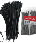 Beefy Heavy Duty Zip Ties With Screw Hole For Mounting 75 Lb Tensile Strength Seven And A Half Inch Indoor Outdoor Nylon Cable Ties 50 Pack
