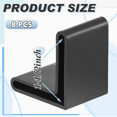 Give Your Floors A Sweet Makeover With These 8 Piece Rubber Bed Frame End Caps 1.5 Inch L Shape Angle Iron Covers black rubber cover dimensions.