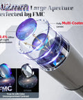 102mm Aperture Astronomy Telescope With 900mm Focal Length Dual Slow Motion Rods showing fully multi-coated lenses for high light transmission