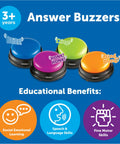 Answer Buzzers For Classroom Games And Trivia Colorful Sound Effect Buttons For Kids Family Showdowns Educational Benefits