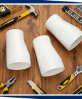 3 Pack 4 By 3 Inch PVC Pipe Fittings Eccentric Reducer Coupling Schedule 40 High Flow For Pool Spa DIY Plumbing Irrigation White