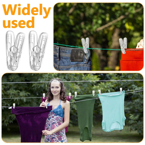 Totally Awesome 40 Pack Balloon Arch Clips Set With 2.4 Inch Plastic Spring Clamps For Party Decor Backdrops And Crafts That Stay Hidden, clear plastic clips on clothesline
